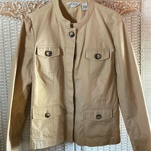 Orvis Beige Lightweight Button jacket Size 20